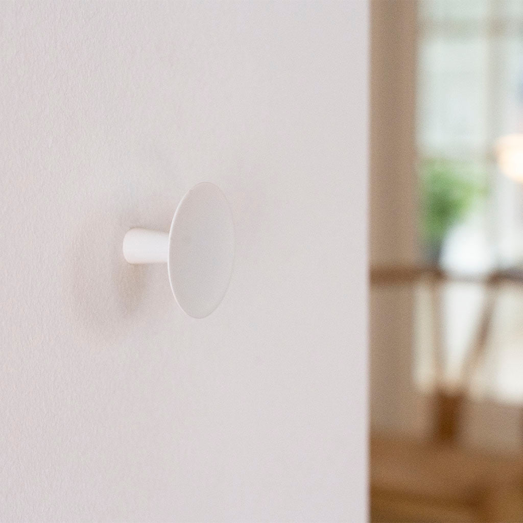 København møbelknop, Ø 40 mm, mat hvid • Chr. Jørgensen