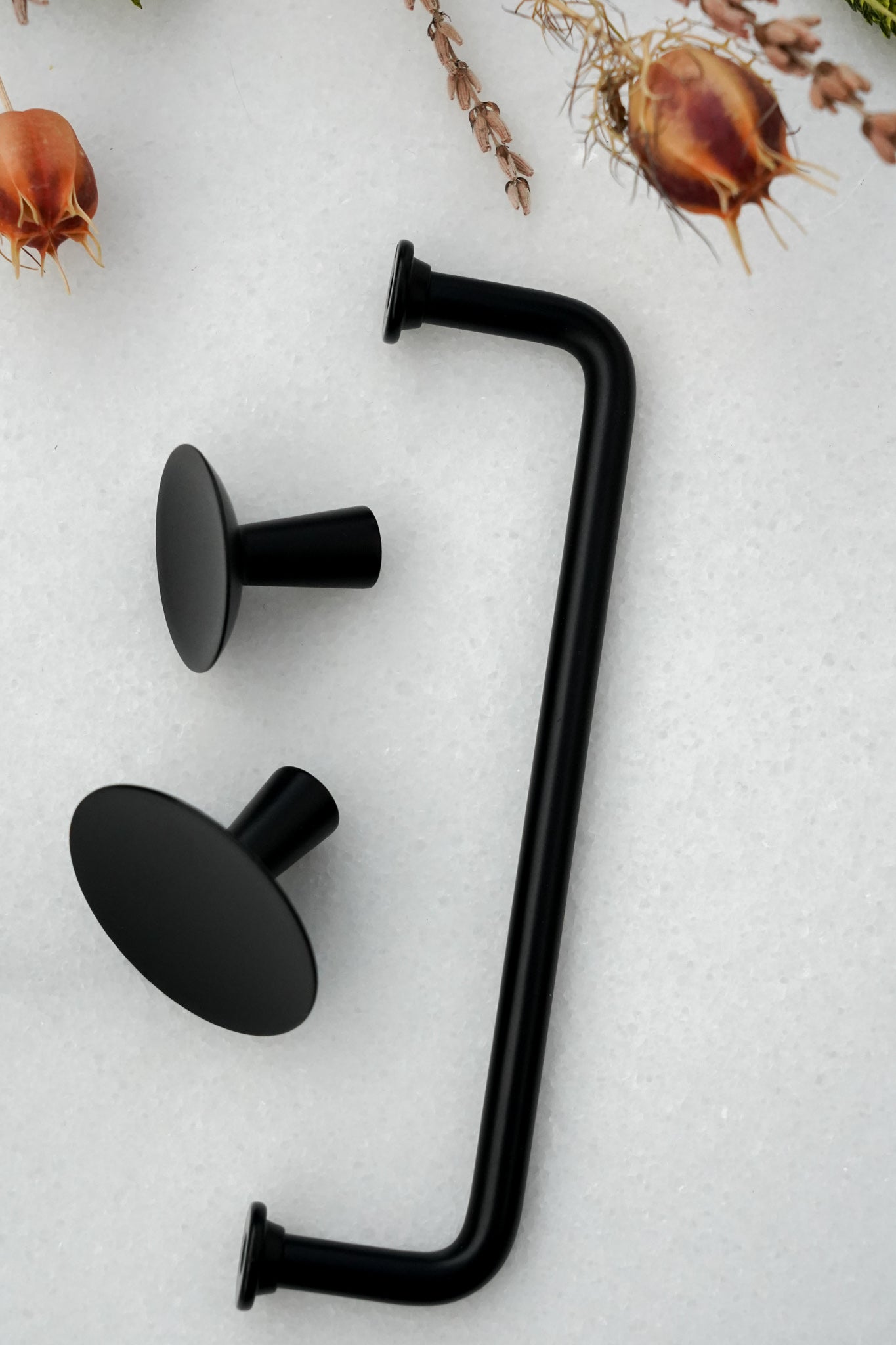 København møbelknop, Ø 75 mm, mat sort • Chr. Jørgensen