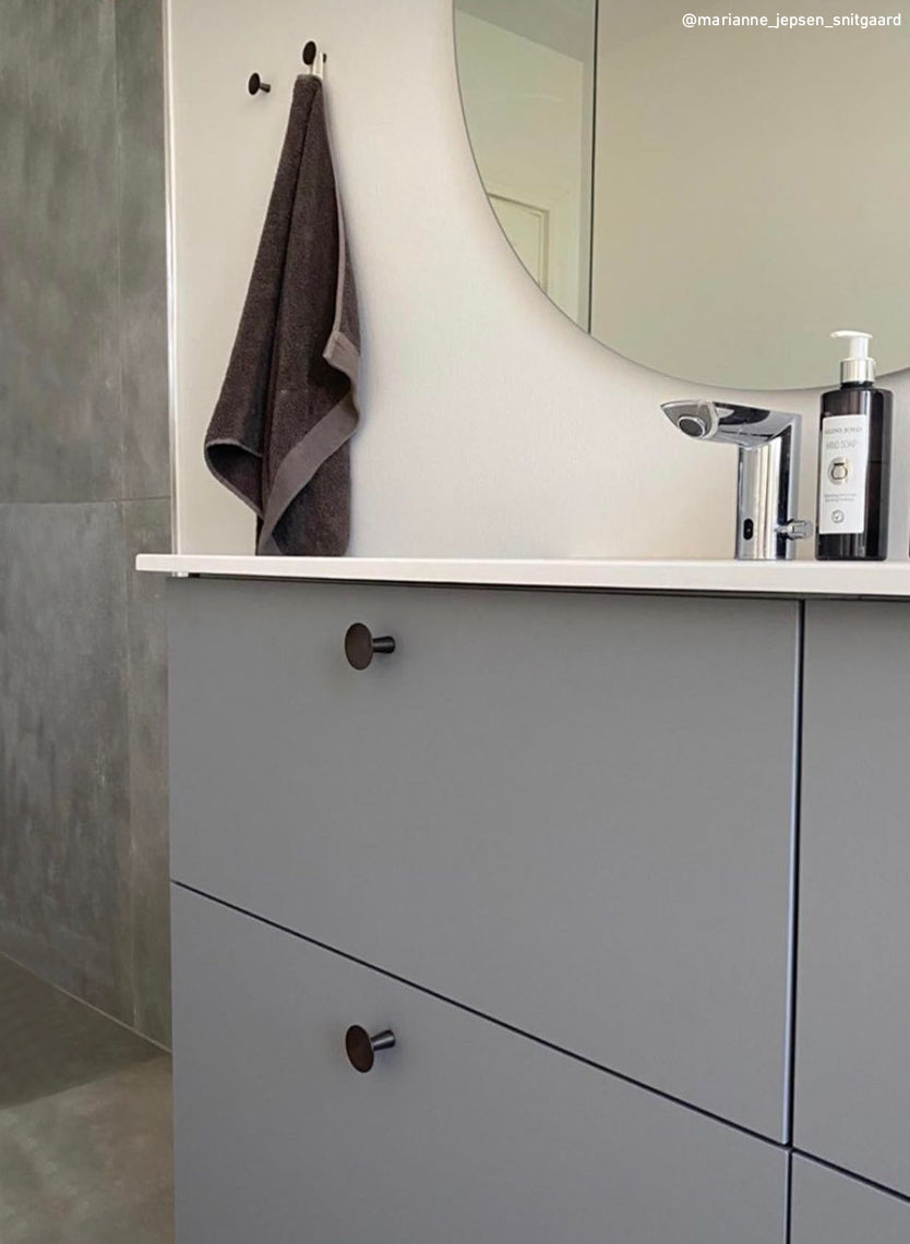 København møbelknop, Ø 40 mm, bruneret messing • Chr. Jørgensen