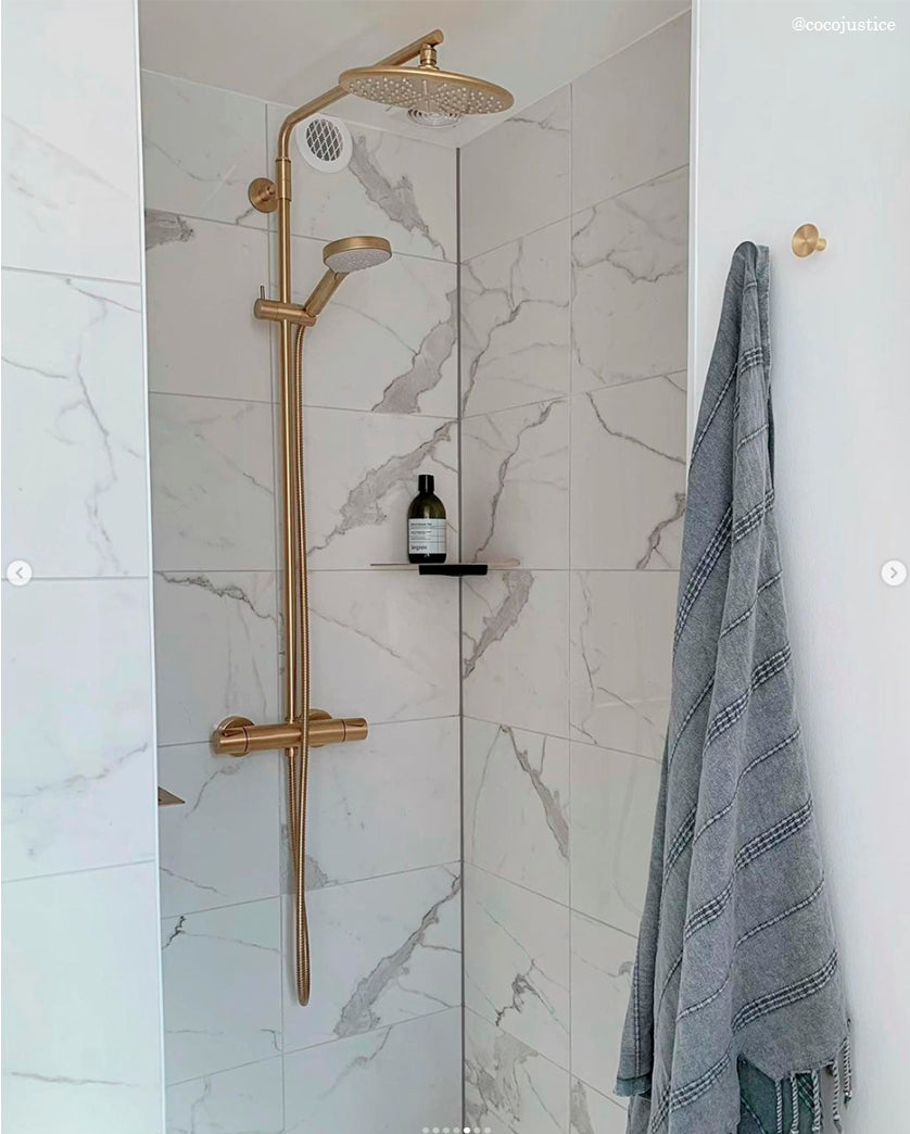 København møbelknop, Ø 55 mm, børstet messing med lak • Chr. Jørgensen