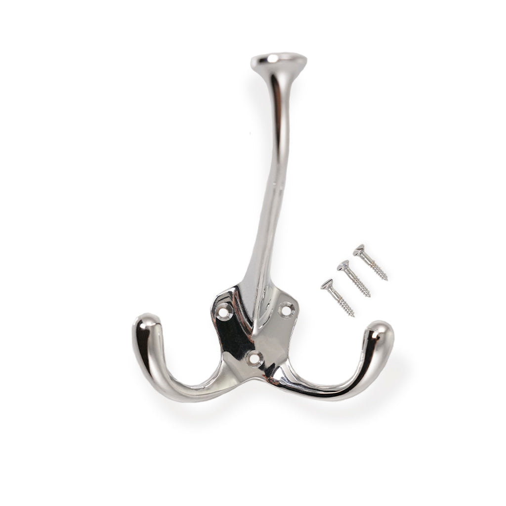 Kungsholmen • Hattekrog dobbelt, blank krom 111 mm