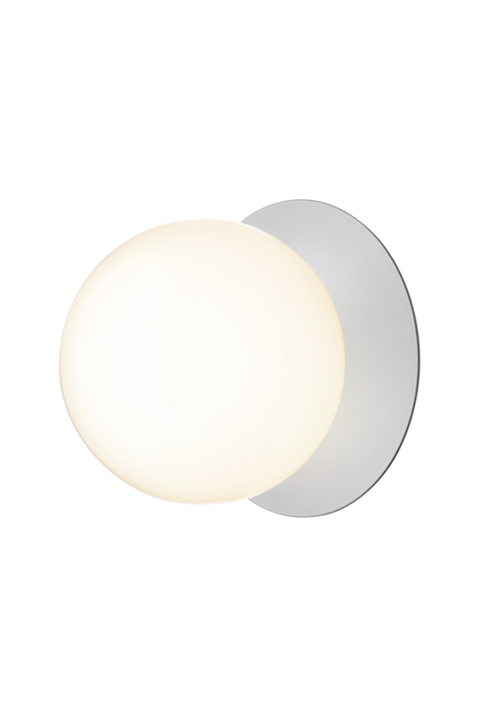 Liila 1 væg- og loftlampe, light silver / opal • NUURA