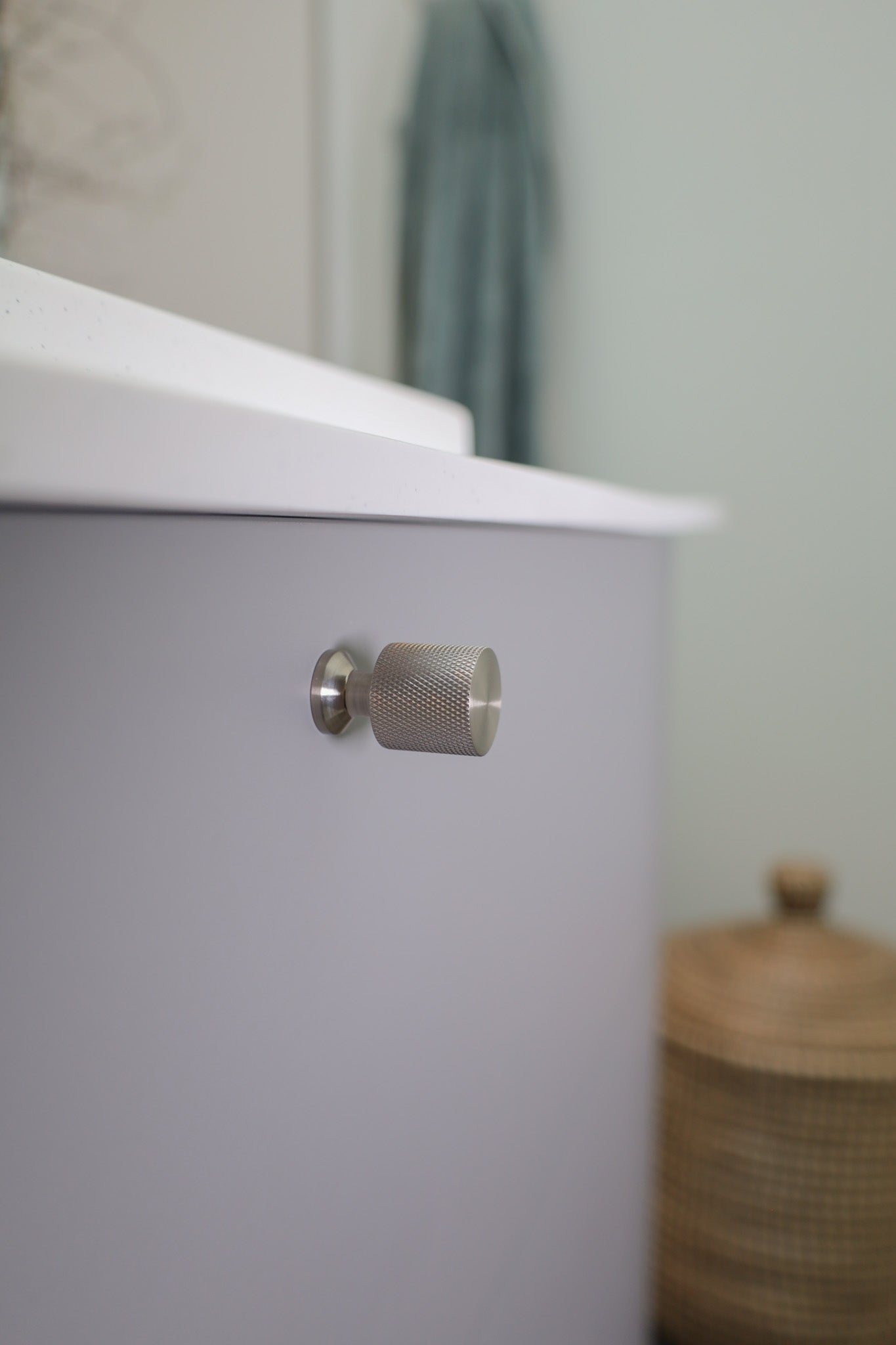 Nyboder møbelknop med diamond cut, 25 mm, rustfrit stål look • Chr. Jørgensen