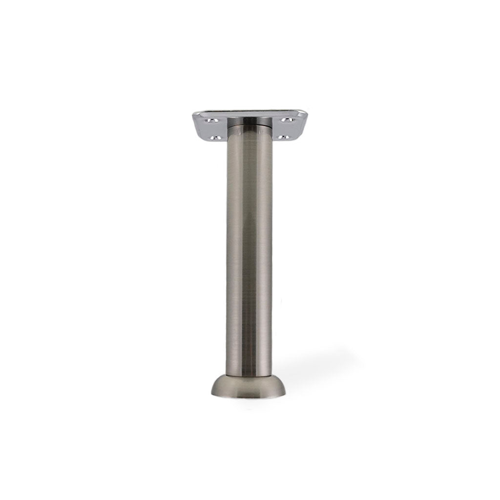 Sokkelben i børstet stål i 150 mm. (1 sæt = 4 stk.)
