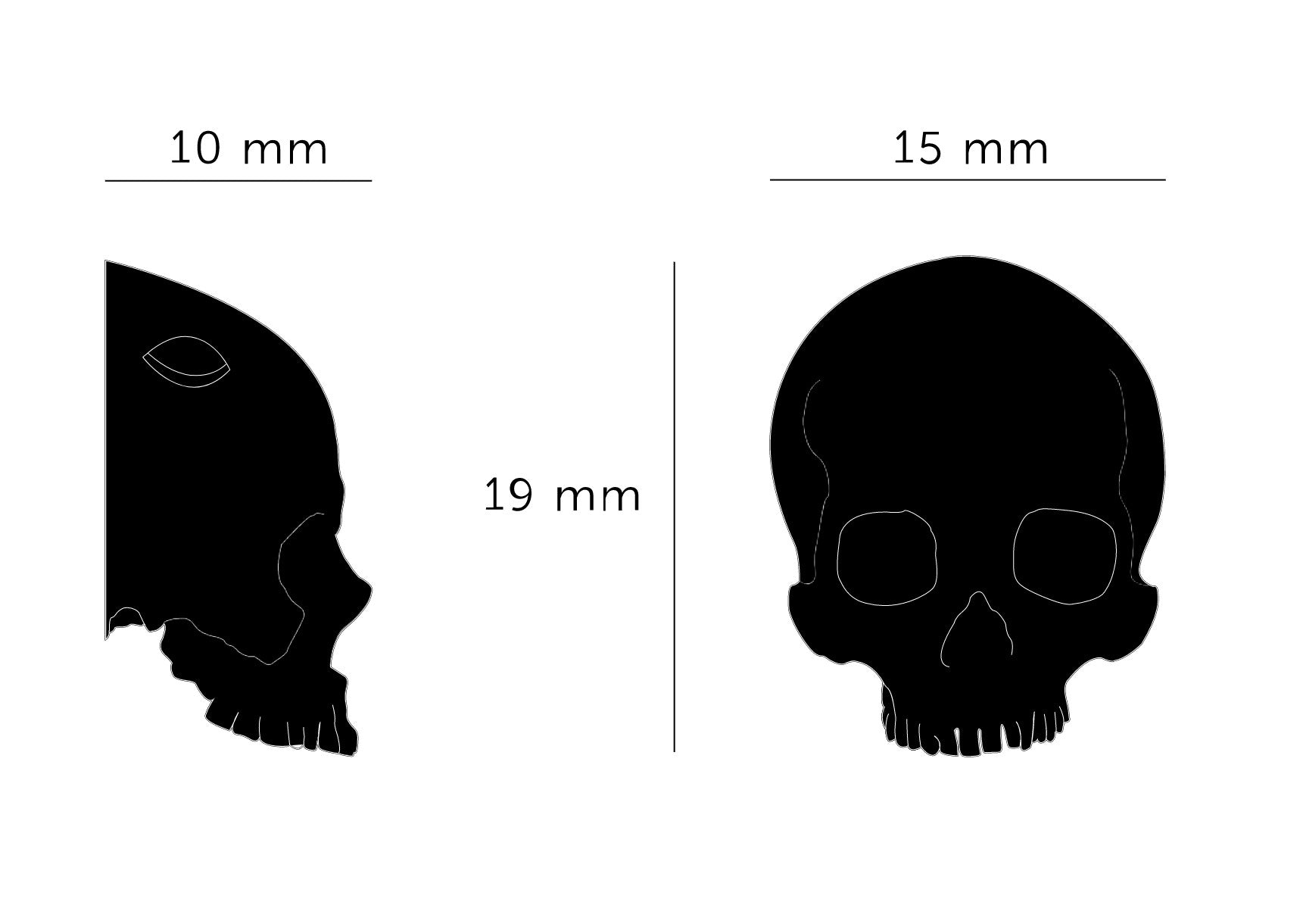 Stregtegning med vedhæng, med mål.