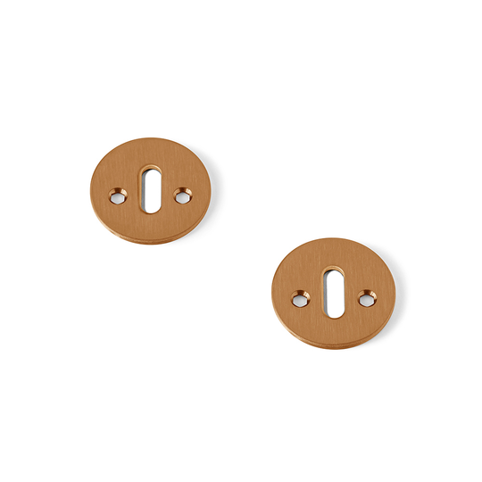 Nøgleskilt - Moderne, som bl.a. passer til Arne Jacobsen dørgreb, børstet kobber • d line