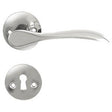 Bellevue Türgriff-Set, Chrom, mit Rosetten und Schlüsselrosetten, 30 mm Lochabstand