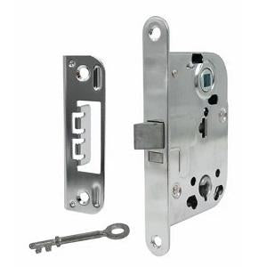 Mellemdørlås model 2014 i blank krom