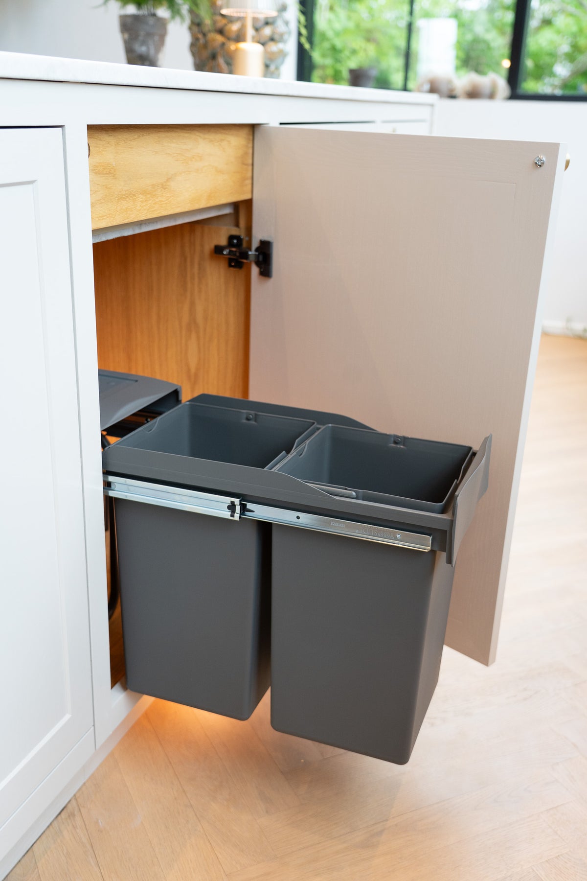 Copenhagen 2-28 new – Abfallsystem mit Vollauszug, 2 × 14 l, dunkelgrau