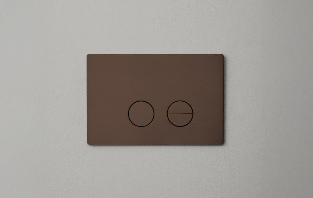 Betjeningplade til toilet, bronze/bruneret finish • d line