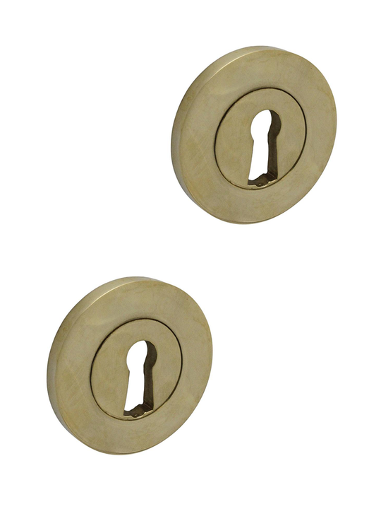 Nøgleskilte Heritage til ældre døre, poleret blank messing uden lak  • KYNER & Co