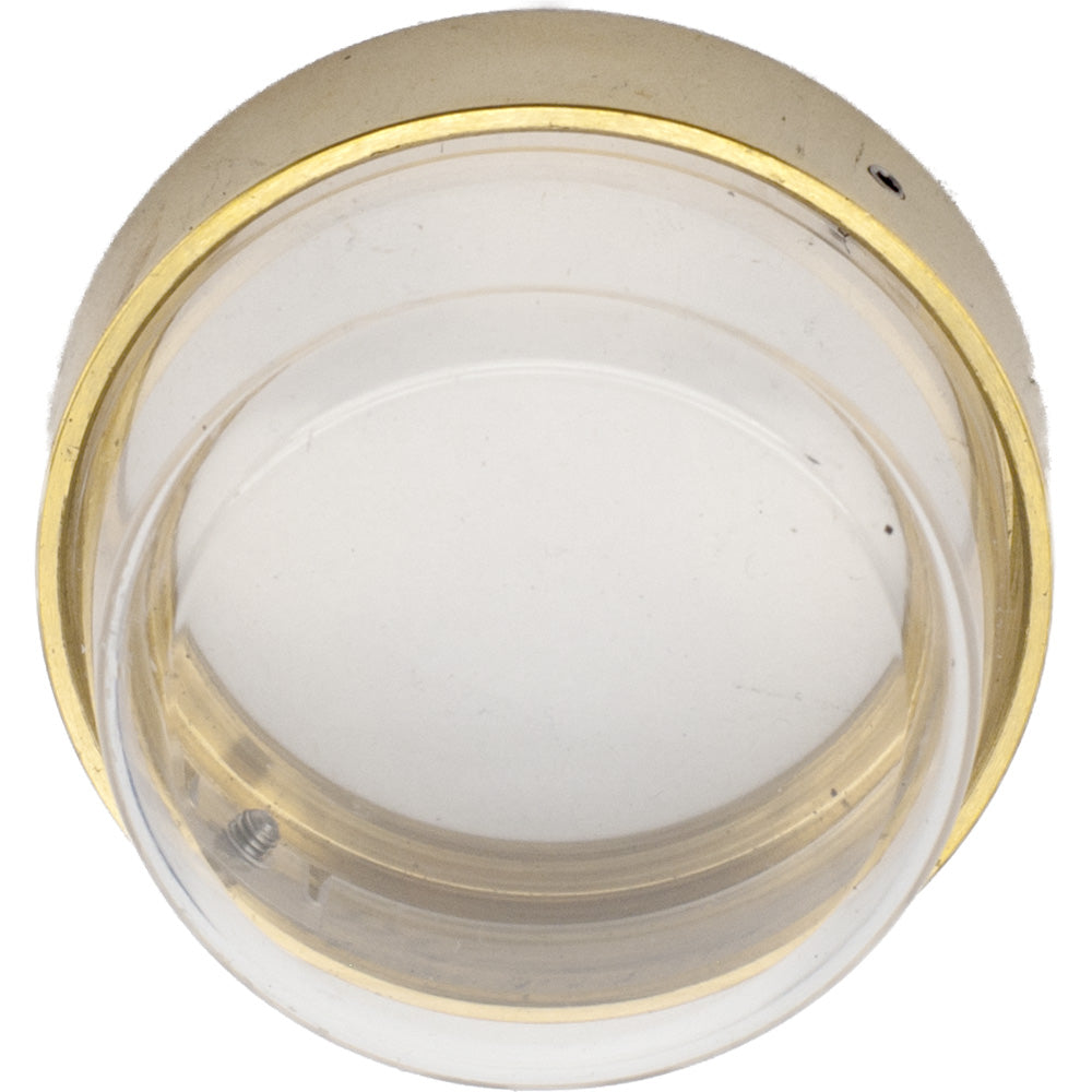 Nødudgangsbesætning inkl. plastboble, poleret messing uden lak  • KYNER & Co