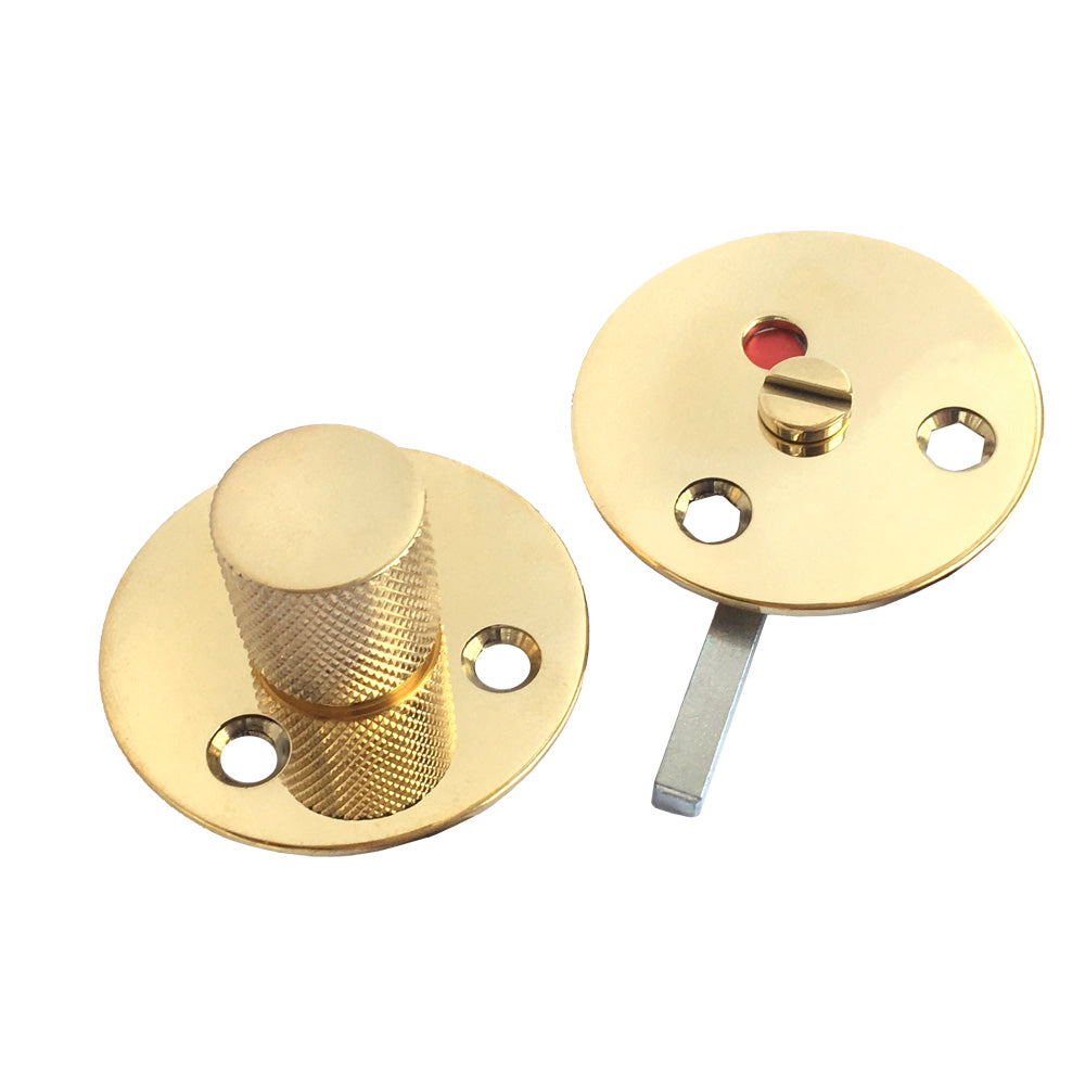 Toiletbesætning Rouletteret, poleret blank messing uden lak  • KYNER & Co