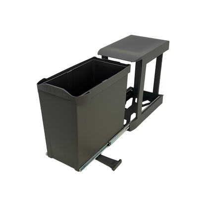 Amsterdam 1-30 – Abfallsystem mit automatischem Vollauszug, 1 × 30 l, dunkelgrau