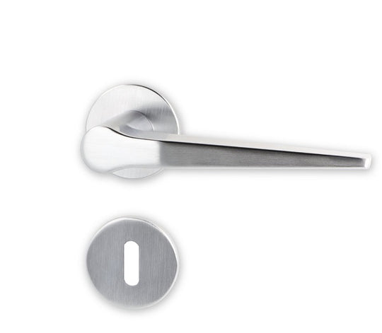 Dørhåndtag Funk i rustfritt stål look inkl. roset og nøgleskilt