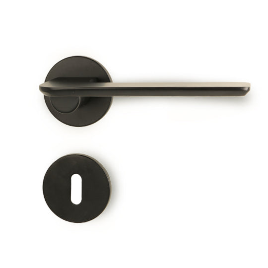 Dørhåndtag Disco i mat sort inkl. roset og nøgleskilt