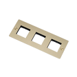 3G Abdeckplatte ohne Einsätze, horizontal, Messing • Buster + Punch