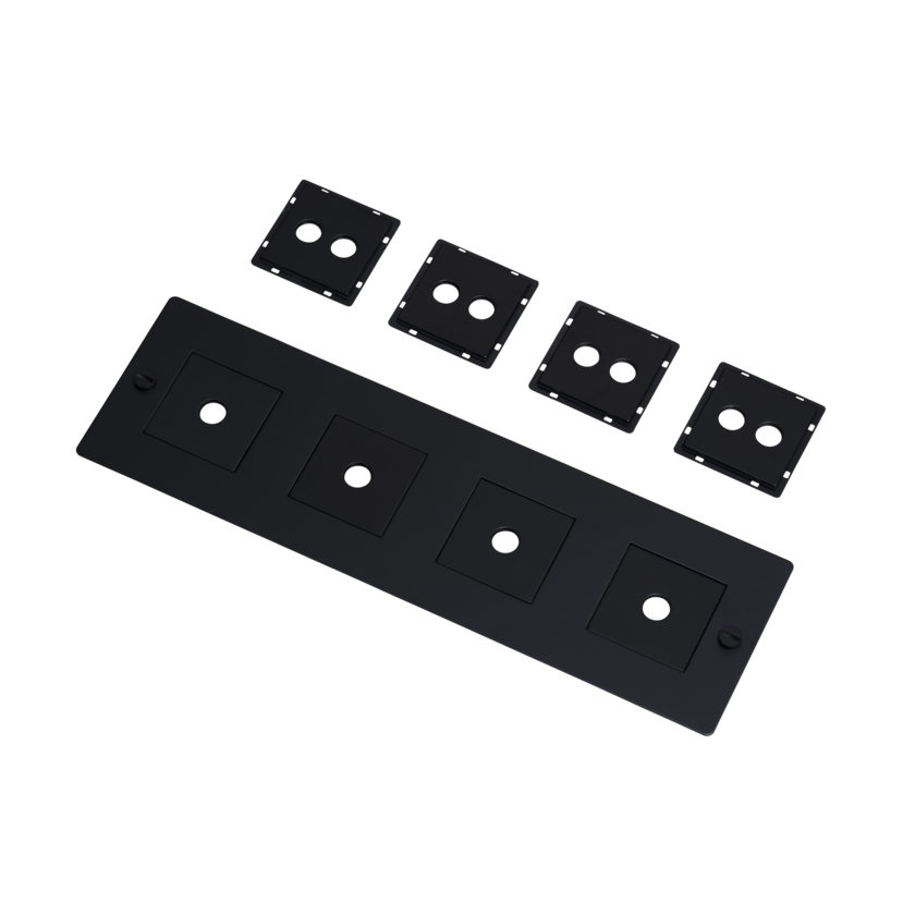 4G bagplade med 8 x indsats (vandret), sort • Buster + Punch