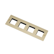 4G Abdeckplatte ohne Einsätze, horizontal, Messing • Buster + Punch
