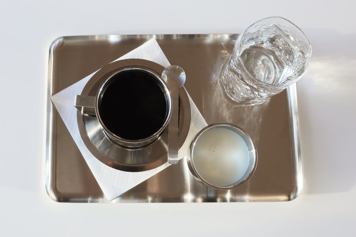 Kaffesæt Americano TRIO i rustfrit stål • NICHBA - Copenhagenhomedesign