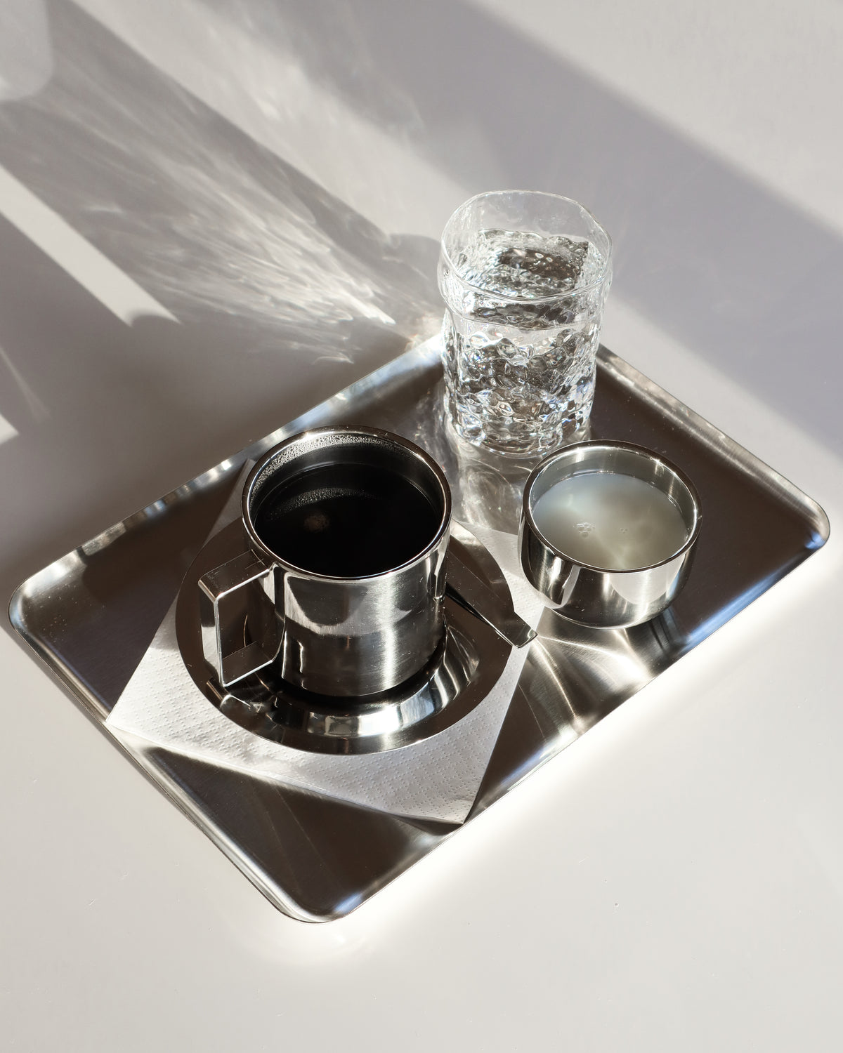 Kaffesæt Americano TRIO i rustfrit stål • NICHBA - Copenhagenhomedesign