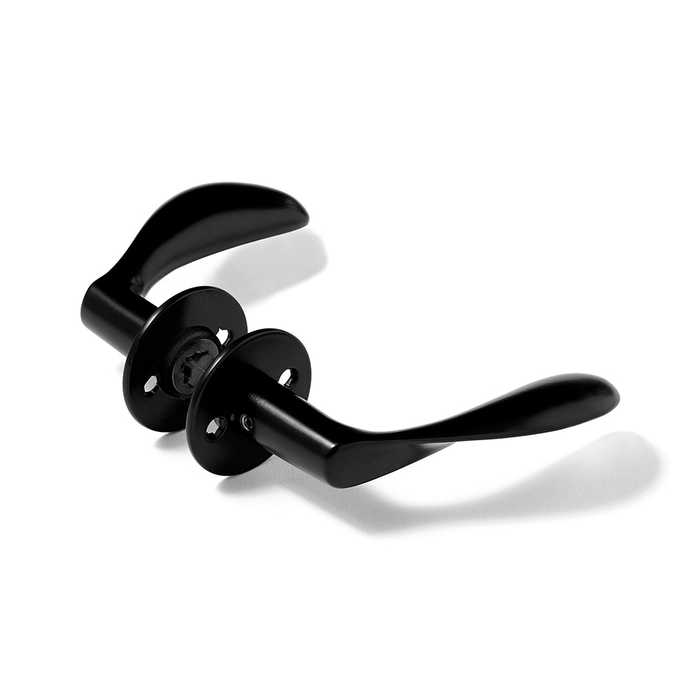 Arne Jacobsen dørhåndtag - AJ111 dørgreb, mat sort (RAL 9005), stor model  • d line