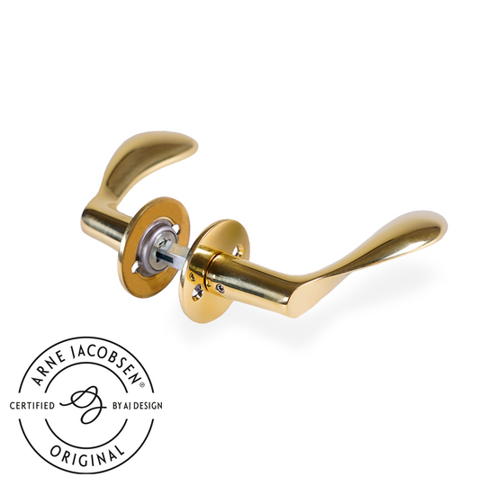 Arne Jacobsen Türgriff - AJ111 Türgriff aus poliertem Messing 111 mm. großes Modell c/c 30 mm.