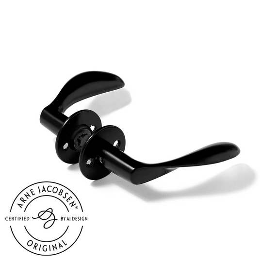 Arne Jacobsen dørhåndtag - AJ97 dørgreb, mat sort (RAL 9005), lille model  • d line