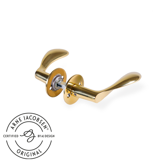 Arne Jacobsen Türgriff - AJ97 Türgriff aus poliertem Messing 97 mm. kleines Modell c/c 30 mm.