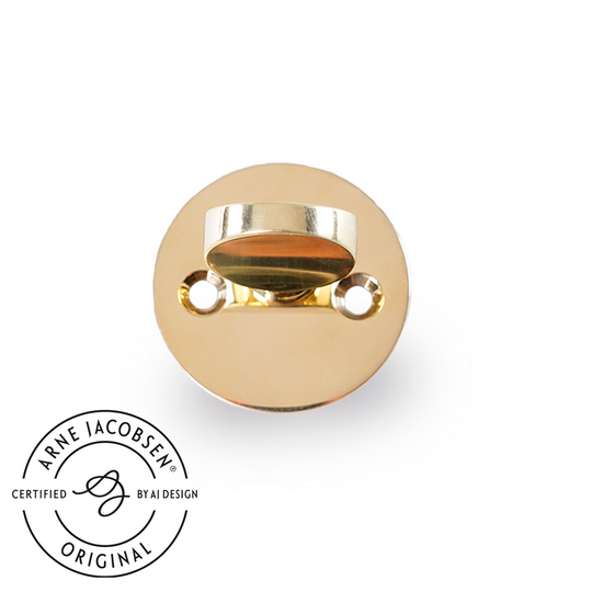 Arne Jacobsen Knauf für Haustür aus poliertem Messing cc 30 mm. ASSA