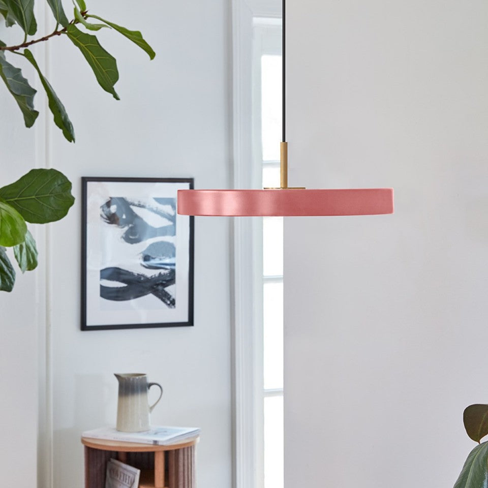 Asteria Plus pendel, rose og messing • UMAGE