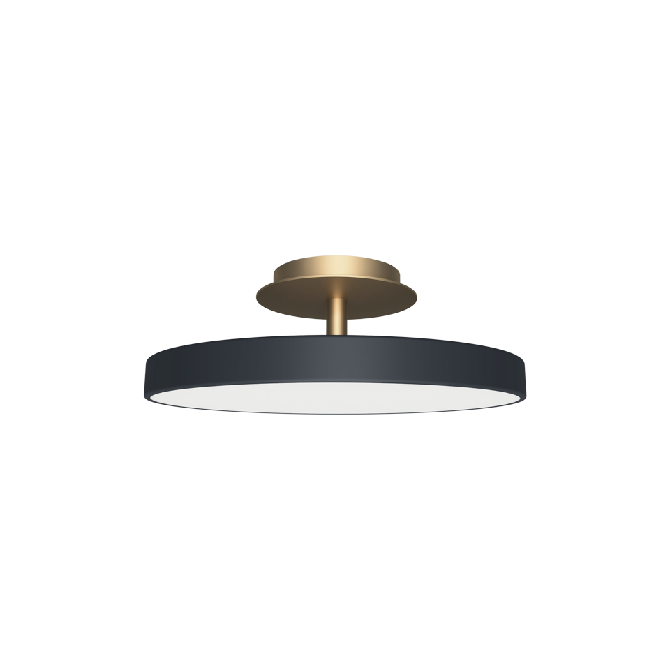 Asteria Up Plus loftlampe, grå og messing • UMAGE