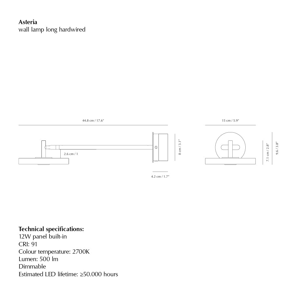 Asteria Wall væglampe (med hardwire add on), oliven og stål • UMAGE - Copenhagenhomedesign