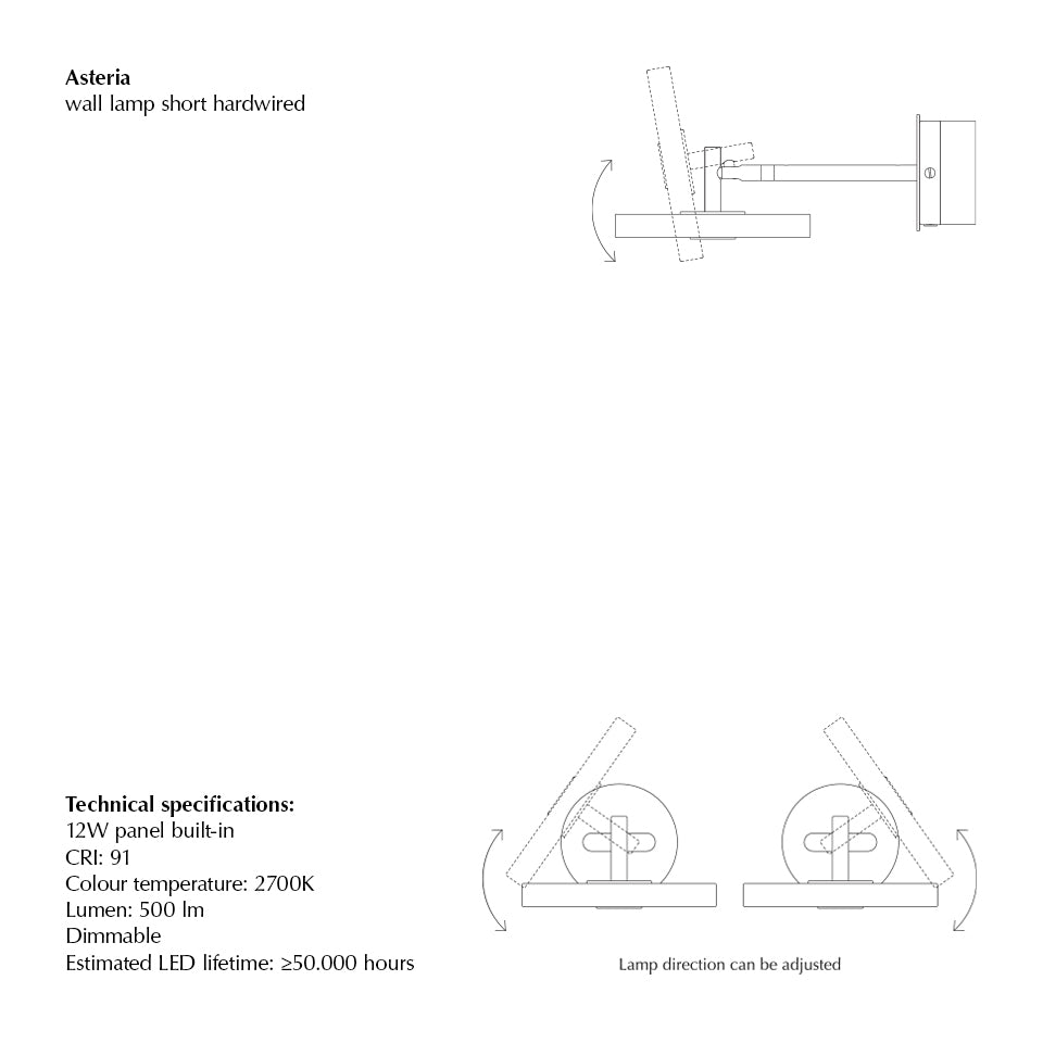Asteria Wall væglampe (med hardwire add on), hvid og stål • UMAGE - Copenhagenhomedesign