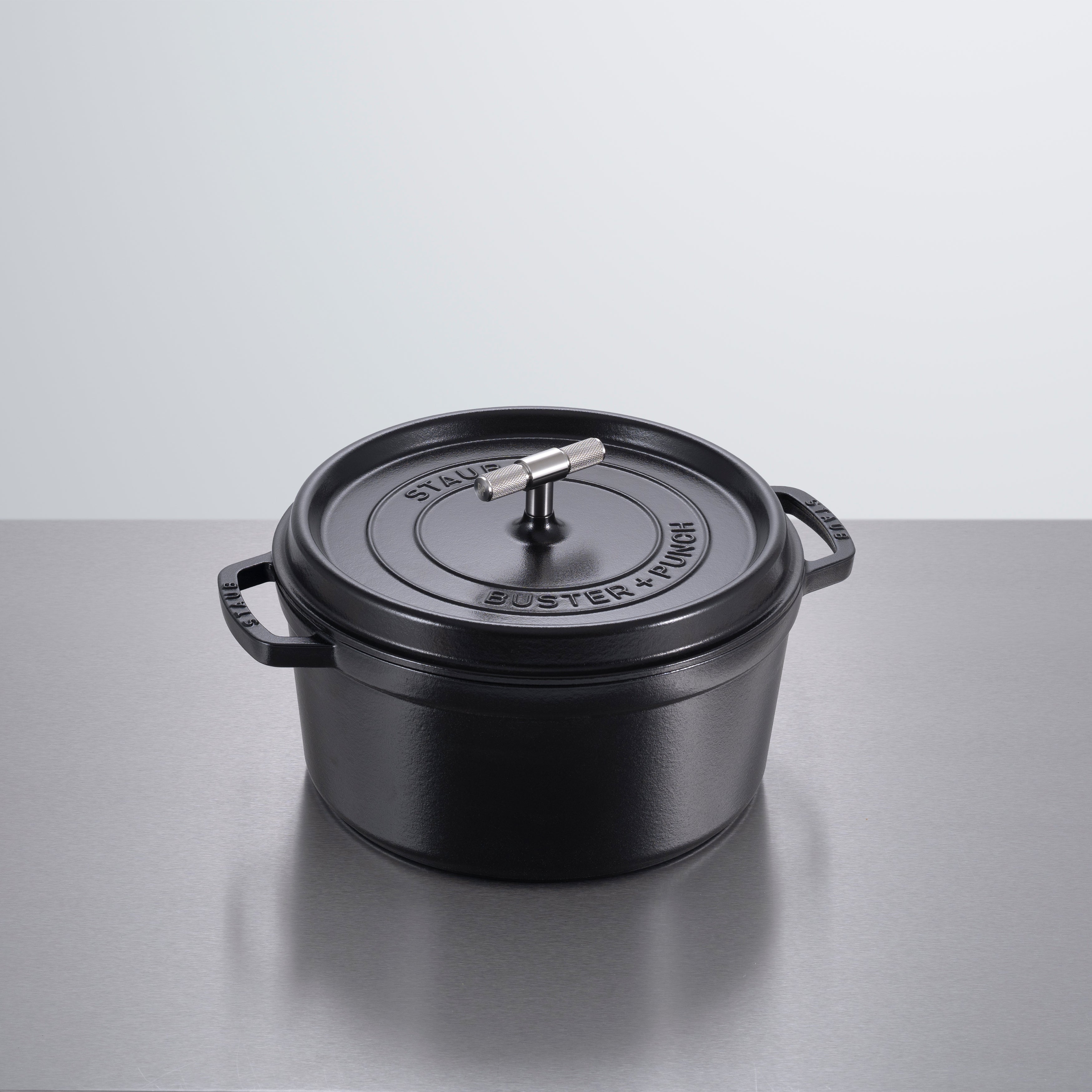 Cocotte gryde, sort/stål • Buster + Punch