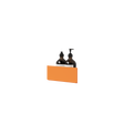 Eck-Duschablage, Orange • NICHBA