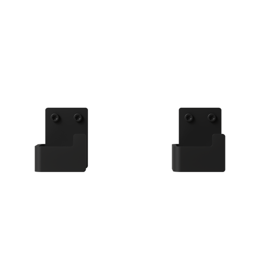 Badeværelsesknage, sort (2 stk.) • NICHBA