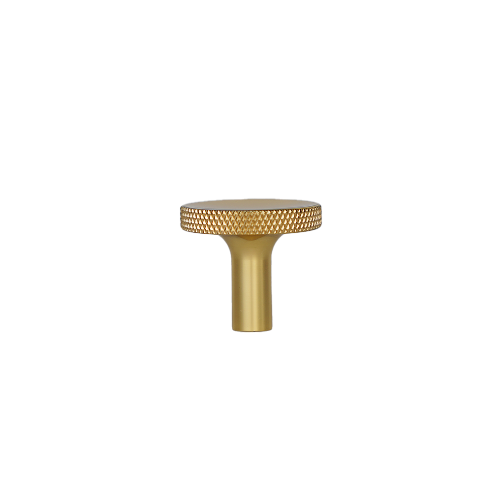 Søllerød • Møbelknop med diamond cut, blank messing med lak