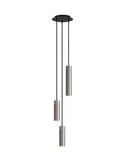 Patrone Cluster 3 Pendelleuchte, Edelstahloptik • Thorup Copenhagen