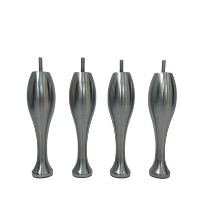 BOWL Bett- und Sofabeine in Edelstahloptik (4er-Set)