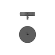 Ceiling Plate 1 Deckenrosette, rock grey • NUURA