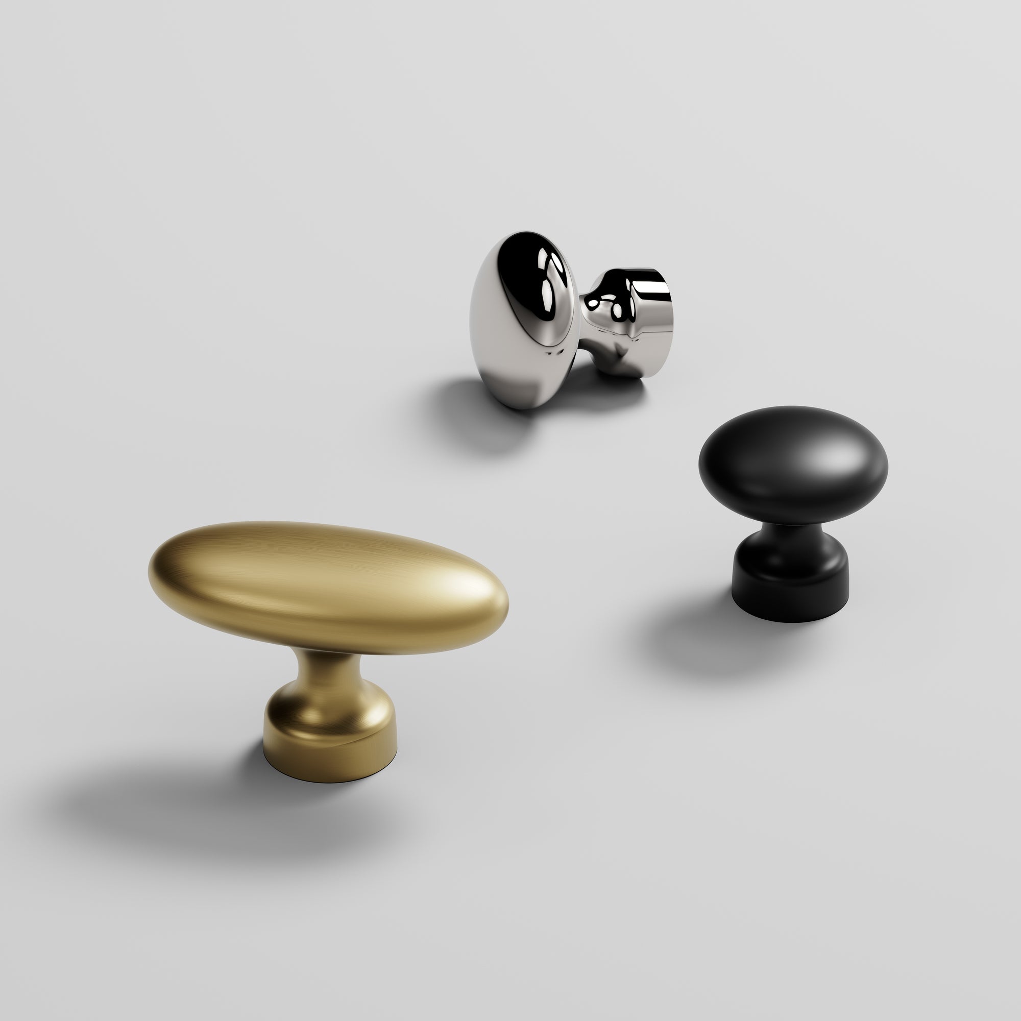 BARON knop, mat sort • Furnipart