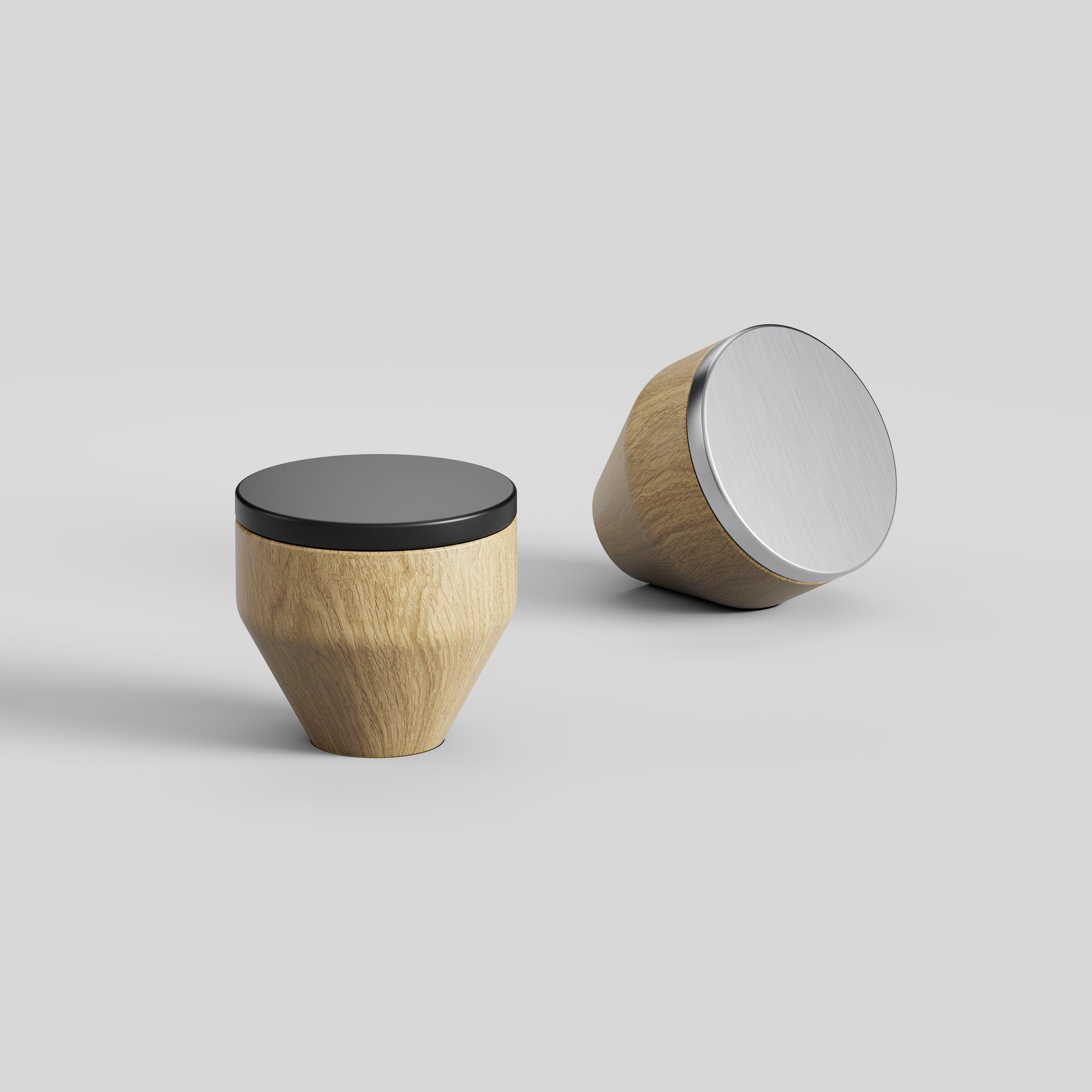 MELURA knop, eg og stål • Furnipart