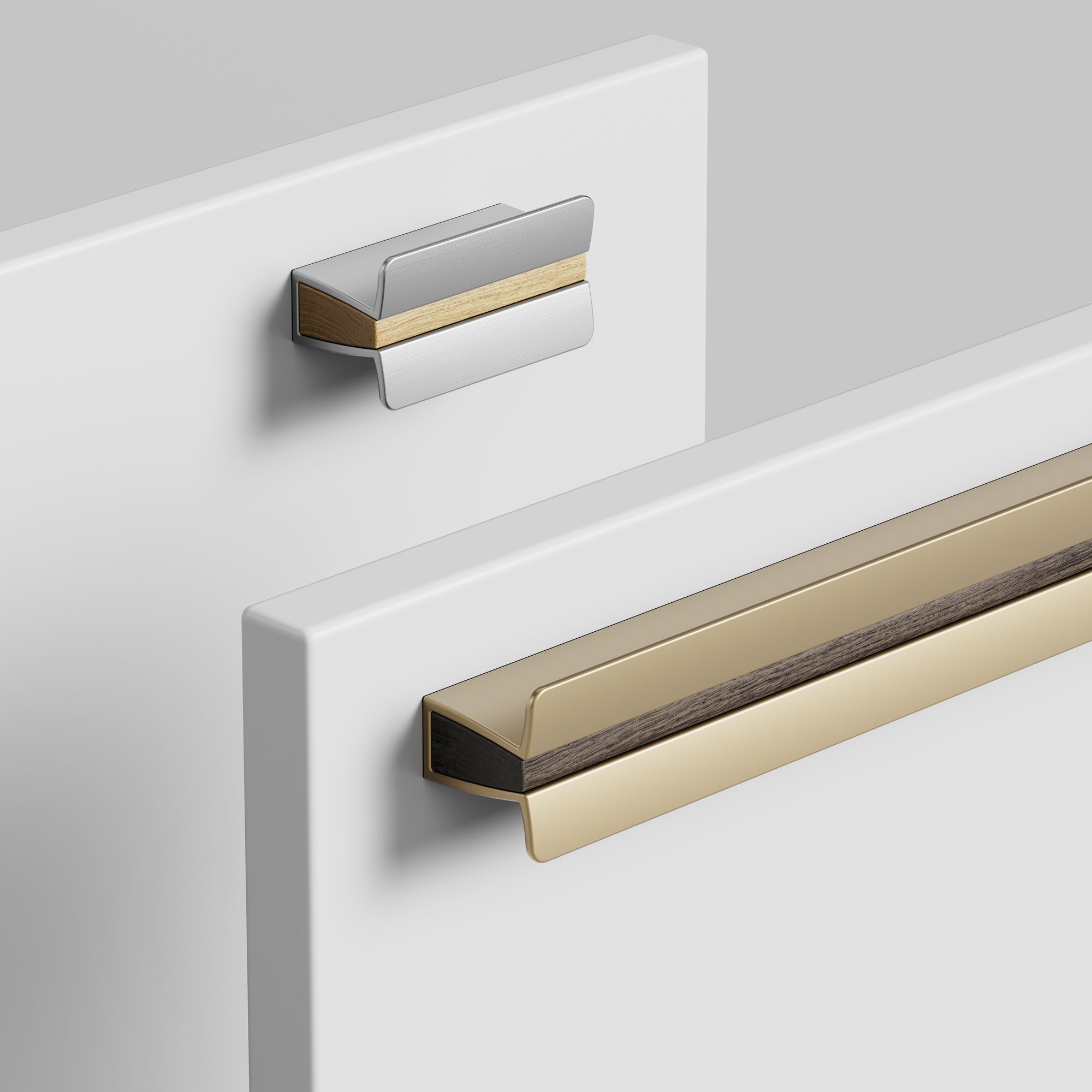 PAPILLON greb, mørkebrun og mat messing • Furnipart