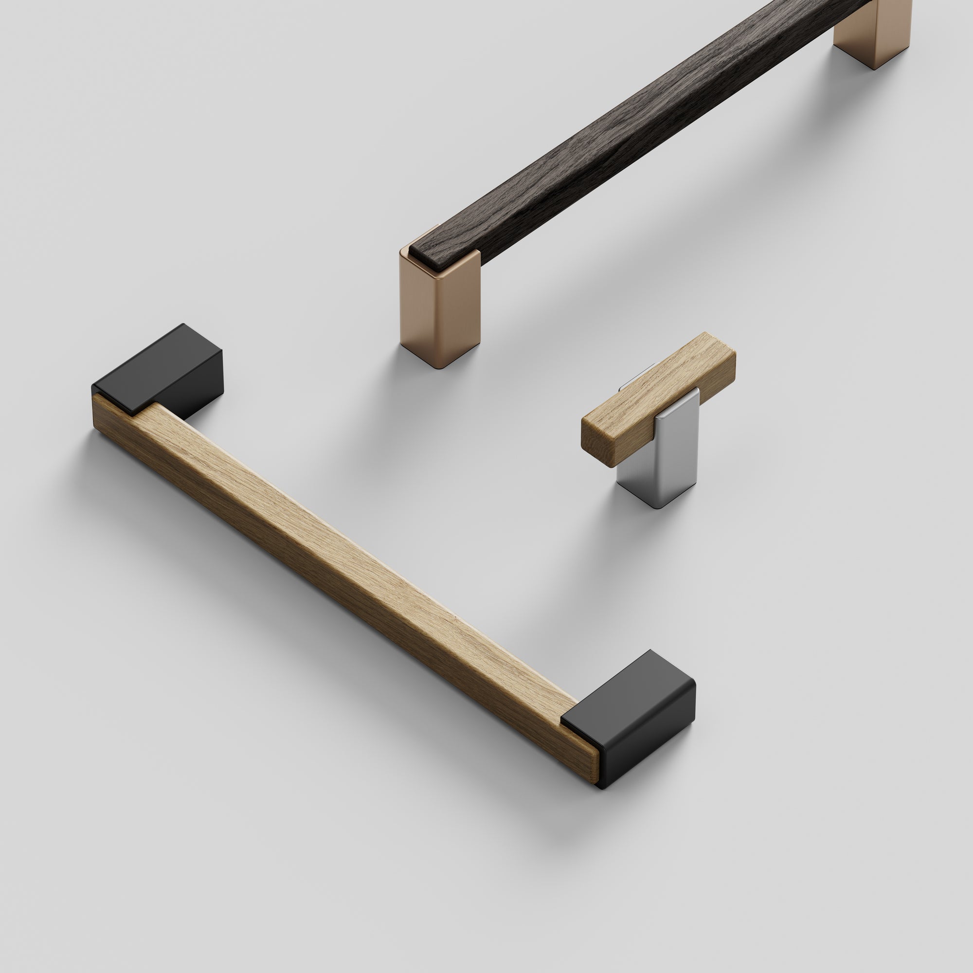 SEGMENT greb, mørkebrun og børstet messing • Furnipart