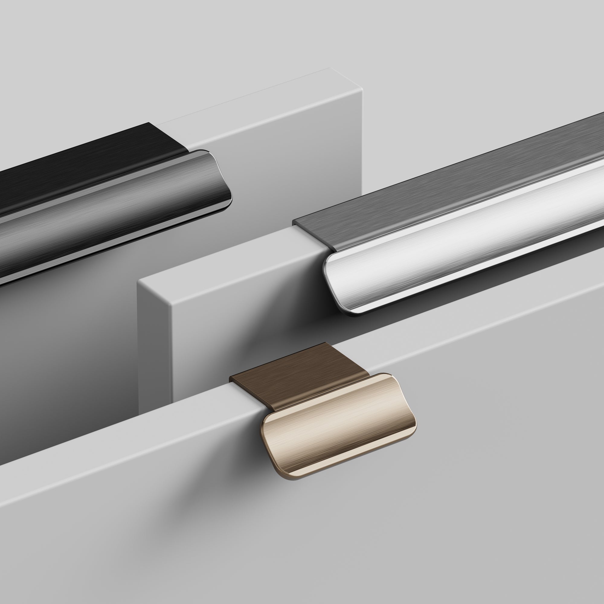 VOLET greb, rustfrit stål look (inox look) • Furnipart