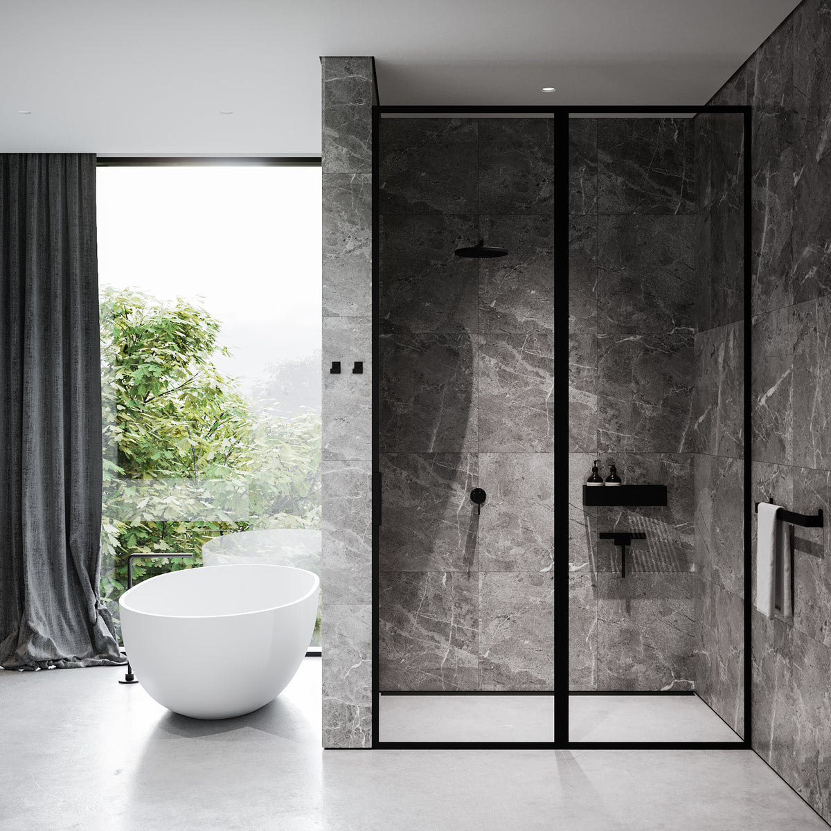 Brusehylde, sort • NICHBA - Copenhagenhomedesign