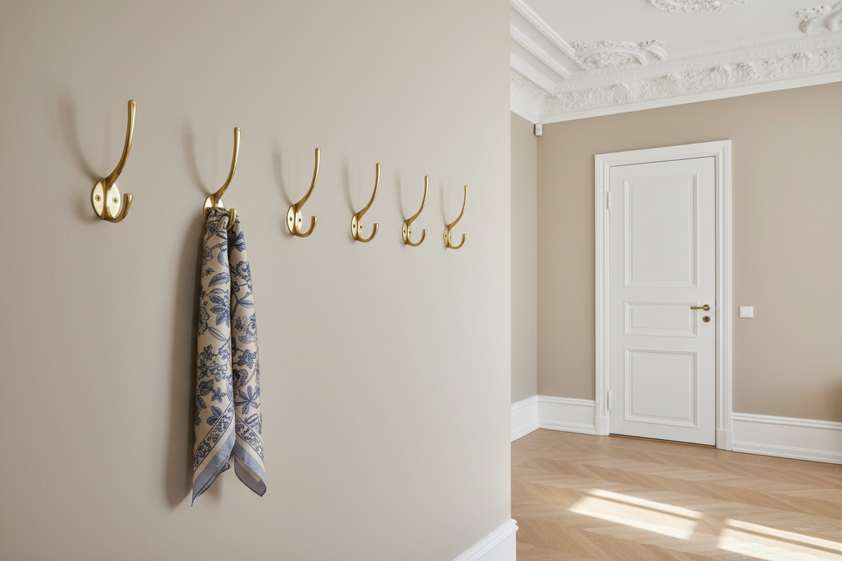 Uppsala • Frakkekrog, blank messing m/lak - Copenhagenhomedesign