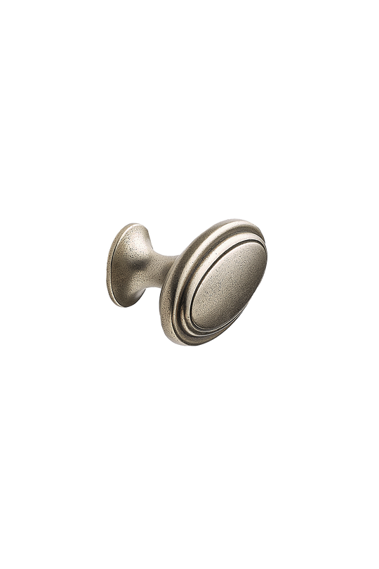 OVAL knop, zink, antik og sort • Furnipart