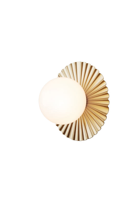 Liila Muuse væg- og loftlampe, nordic gold / opal • NUURA